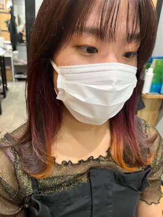 セミロング カラー メンズ 久木原 ゆりのヘアスタイル
