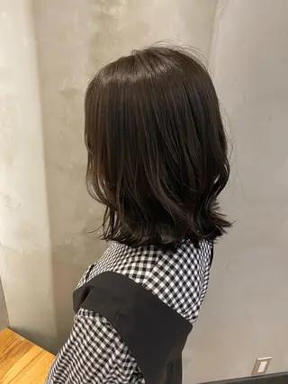ミディアム カラー パーマ ヘアアレンジ 顔周りカット・相談 レイヤーも◎しずくのヘアスタイル