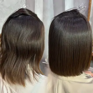 ミディアム 美髪矯正×レイヤー 松田空優哉のヘアスタイル