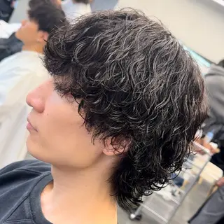 ミディアム パーマ ヘアアレンジ メンズ fifth 石川 凪のヘアスタイル