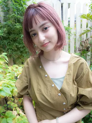 ミディアム カラー ヘアアレンジ 北九州美容室 🕊️わかな✂︎のヘアスタイル