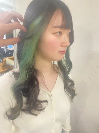 ロング カラー 中目黒ブリーチカラー ボブ橋本青輝のヘアスタイル