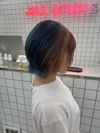 ショート カラー ヘアアレンジ 夕羽夢🍓矢場/ JILLSTUDIOのヘアスタイル