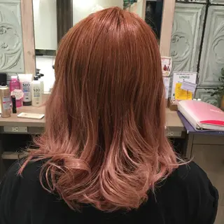 セミロング カラー 竹内 望博のヘアスタイル