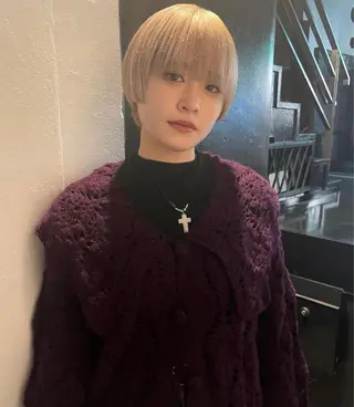 ショート カラー スパイラルパーマ 🌐hina⭐️のヘアスタイル