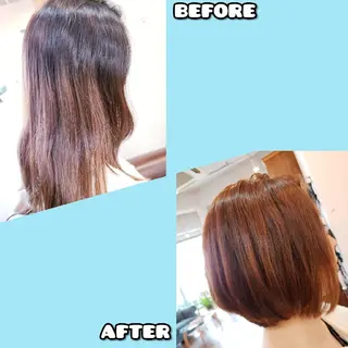 カラー ミディアム 饒平名 知也のヘアスタイル