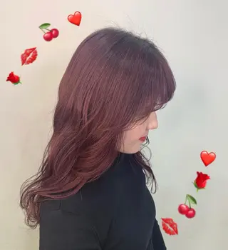 ロング カラー ヘアアレンジ TSUNA 🌙 Lim 五反田のマツエク・マツパデザイン