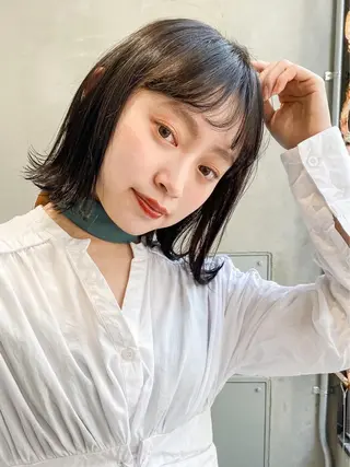 ミディアム カラー ヘアアレンジ 山崎 澪 レイヤーカット/大宮のヘアスタイル