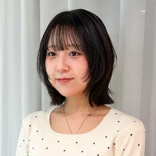 ミディアム ボブレイヤー/ ブリーチ/miyuuのヘアスタイル