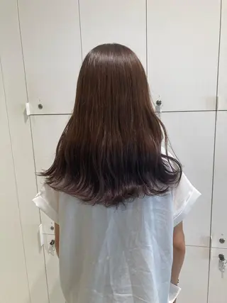 セミロング カラー 透明感カラー🫧 nanohaのヘアスタイル