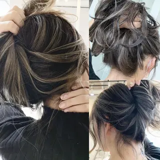 ロング カラー ヘアアレンジ 阿部 圭悟のヘアスタイル