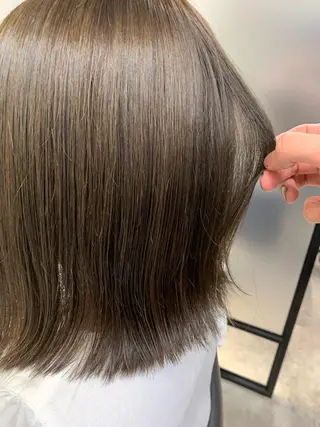 ミディアム カラー 前髪顔周りカット 沼田　拓斗のヘアスタイル