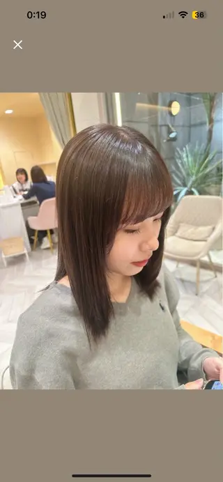 セミロング カラー 🦋sana🦋 似合わせカット✁のヘアスタイル
