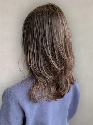 セミロング カラー 増田 晃大のヘアスタイル