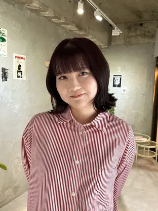 ミディアム yuuna ✮ door whiteのヘアスタイル