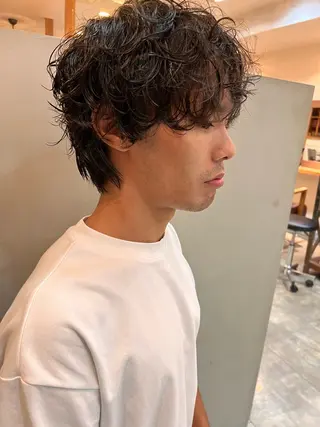 パーマ メンズ 透明感・艶感 小坂隼斗のヘアスタイル