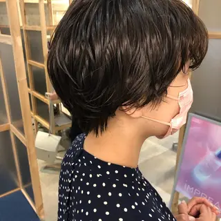 ショート カラー パーマ 伊藤 由季のヘアスタイル