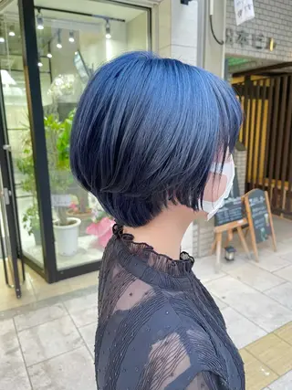 ショート カラー パーマ ヘアアレンジ 縮毛矯正/美髪 髪質改善/石田幸輔のヘアスタイル