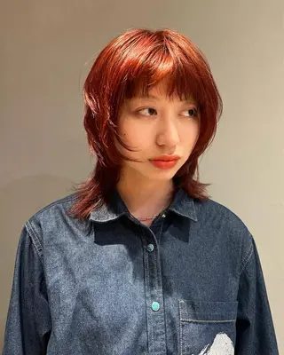 ミディアム カラー 似合わせカット 🌿‬しゃらのヘアスタイル