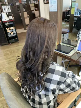 セミロング カラー 中野  淳のヘアスタイル