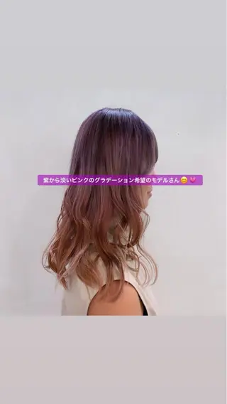 セミロング デジタルパーマ🫧 韓国風ヘア🫧サクラのヘアスタイル