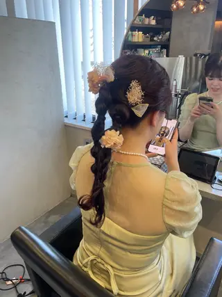 ロング ヘアアレンジ 博多ブリーチ /Ririkaのヘアスタイル