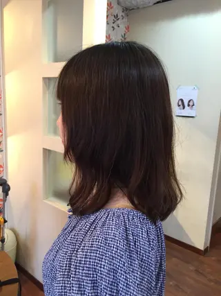 ミディアム パーマ 髪質改善・縮毛矯正/ 下村陽平のヘアスタイル