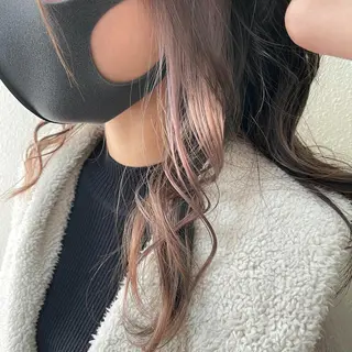 ミディアム カラー パーマ ヘアアレンジ メンズ キッズ ネイル マツエク・マツパ 切りっぱなしヘアボブ ミディアムヘアRYOのヘアスタイル