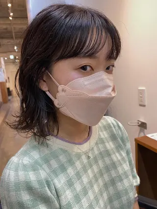 ミディアム カラー 砂原 ひよりのヘアスタイル