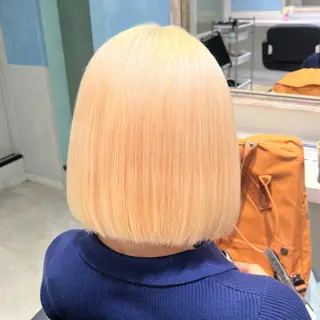 ミディアム カラー 💖ブリーチ/暖色 𝐘𝐮𝐢💖のヘアスタイル