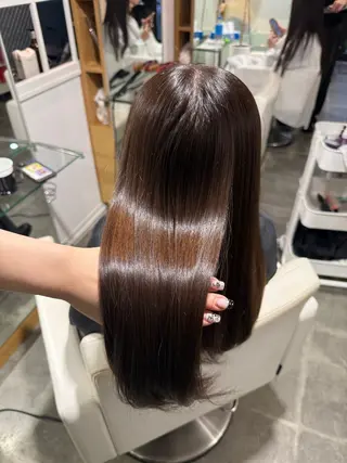 ロング 原宿♡透明感カラー♡ 縮毛矯正【MAYU】のヘアスタイル