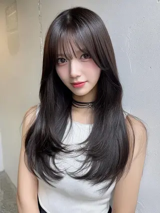カラー ロング 髪質改善・縮毛矯正 💎ASUKAのヘアスタイル