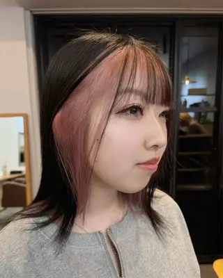 カラー 縮毛矯正/髪質改善 インナーカラーせいぎのヘアスタイル