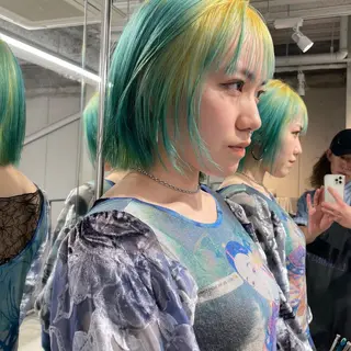 ショート カラー 花香竜太/エクステ /ハイトーンカラーのヘアスタイル