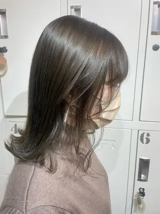 ミディアム カラー ヘアアレンジ 酸性縮毛矯正 梅田茶屋町 Juriのヘアスタイル