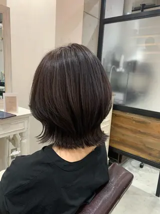 ミディアム カラー ヘアアレンジ kei🤎ベージュ /透明感カラー/博多のヘアスタイル