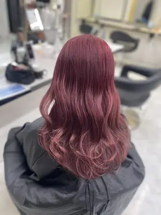 カラー ブリーチありorなし 暖色カラー🎀セナのヘアスタイル