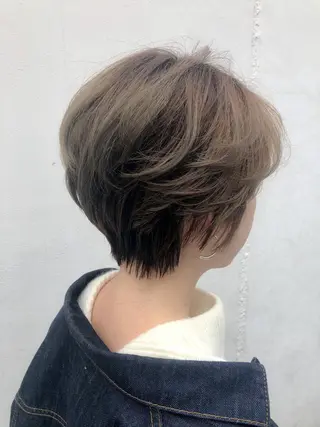 ミディアム カラー パーマ ヘアアレンジ 【白髪ぼかし 専門GBG】自由が丘のヘアスタイル