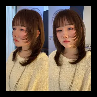 ミディアム カラー mai / linoah˚✧のヘアスタイル