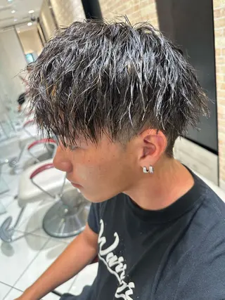 ショート パーマ メンズ 💈メンズ特化 美容師サキ💈のヘアスタイル