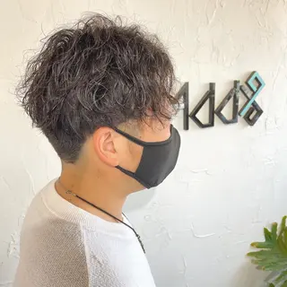 ミディアム カラー パーマ ヘアアレンジ メンズ Add9 柳田健登のヘアスタイル