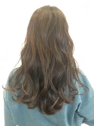 ロング カラー 傷んだ髪をサラサラに 曲がる縮毛矯正◎高岡のヘアスタイル