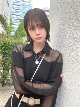 ミディアム 尾崎隼大 レイヤー/ウルフのヘアスタイル