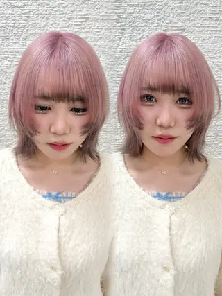 ショート カラー ヘアアレンジ 🍒KIKUCHI KANAE🍒のヘアスタイル
