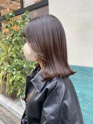ミディアム カラー 狩野 羅夢のヘアスタイル