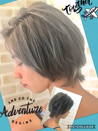 ショート カラー 永島 桜のヘアスタイル