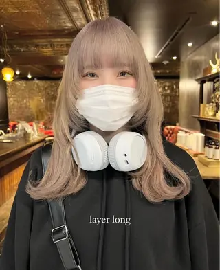 ミディアム カラー haco＋所属・圧倒的デザイン力 店長🎨RENAのヘアスタイル