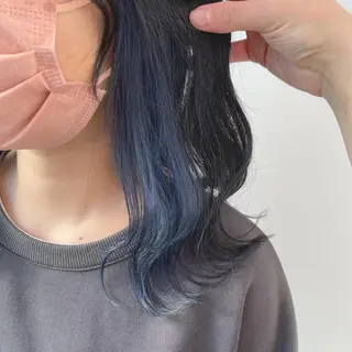 セミロング カラー ヘアアレンジ 🤍💕ブリーチカラ ーAyaka💕🤍のヘアスタイル