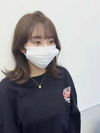 セミロング カラー 韓国ヘア🇰🇷 スズキのヘアスタイル
