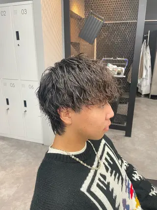 ショート パーマ メンズ 社会人向けパーマ 北千住No.1林和輝のヘアスタイル